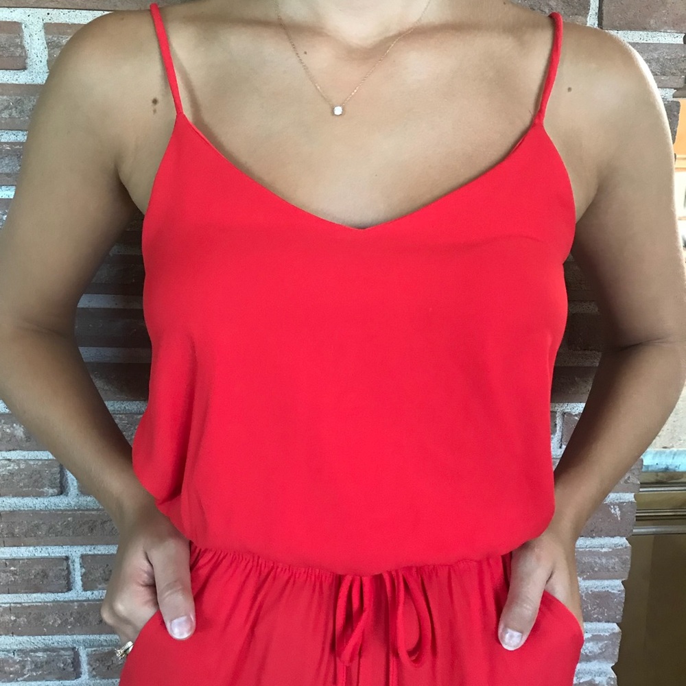 Hot red Jumpsuit (size small)